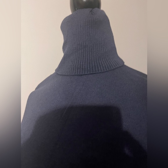 DG2 Deep Navu Blue Turtle Neck w/ Buttons on Waist and Wrists!! - Picture 2 of 11
